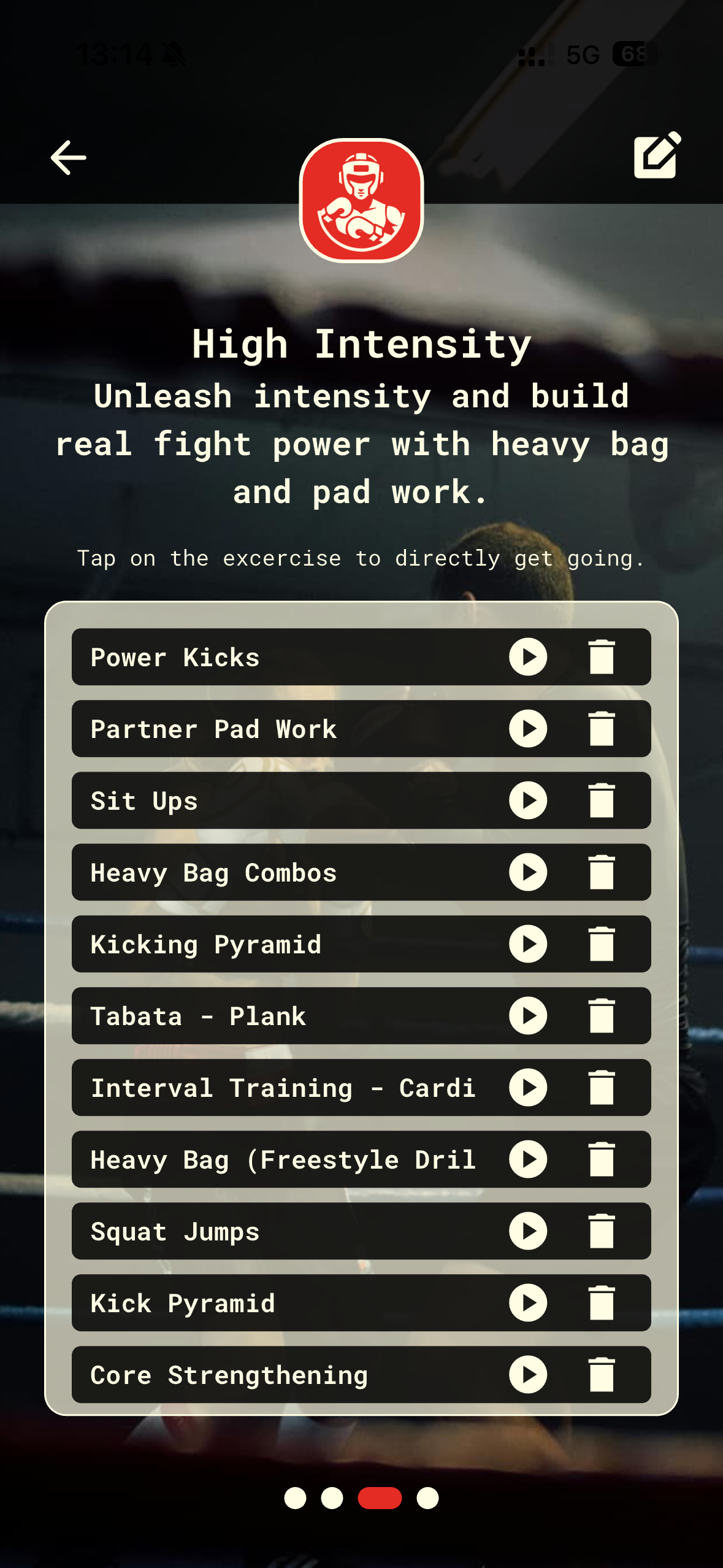 Einzelübung im Combat Coach